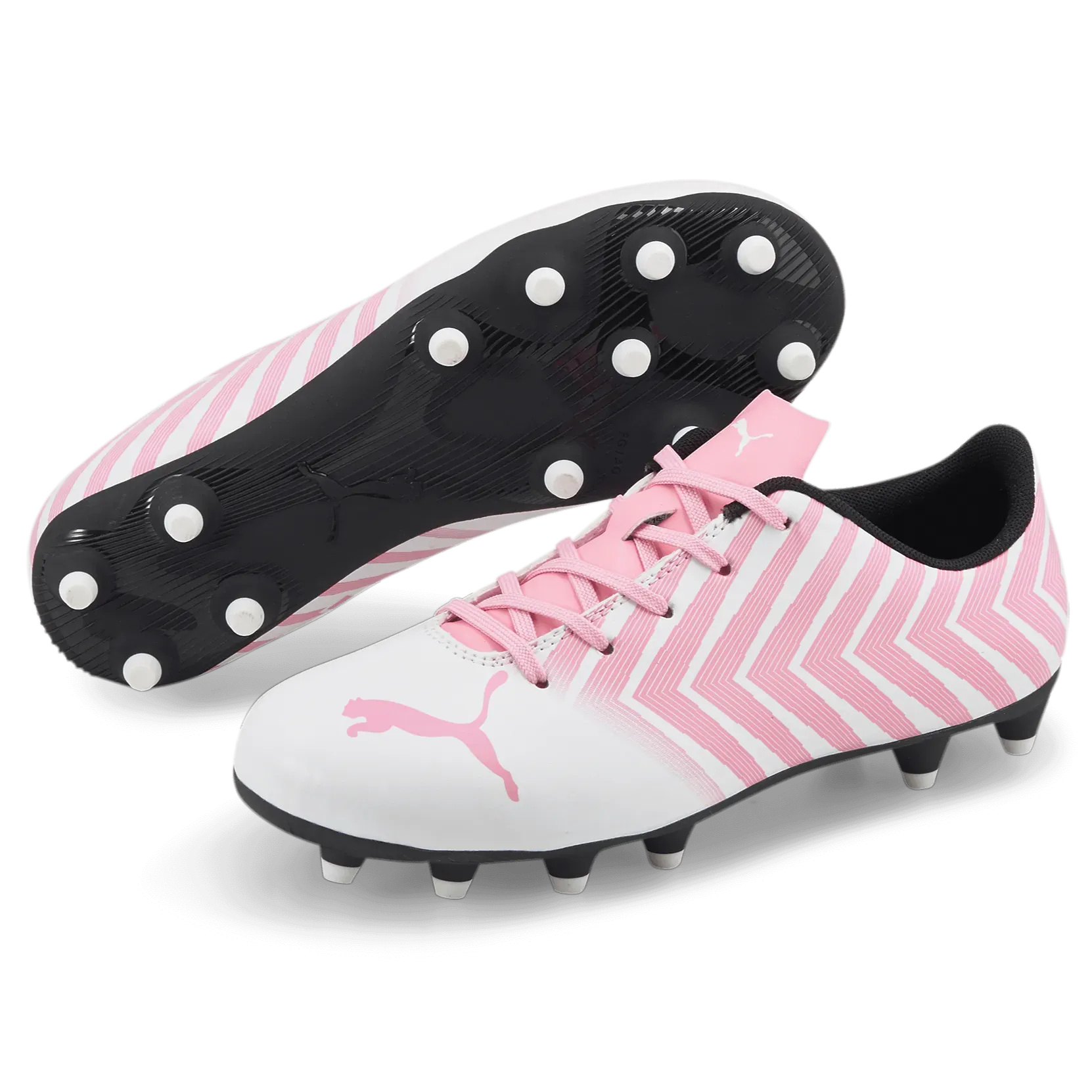 Puma Kids Tacto II FG-AG - White-Pink