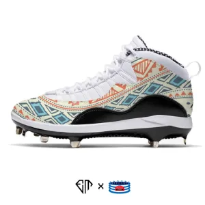 "Tribal" Jordan Retro 10 Metal Baseball Cleats