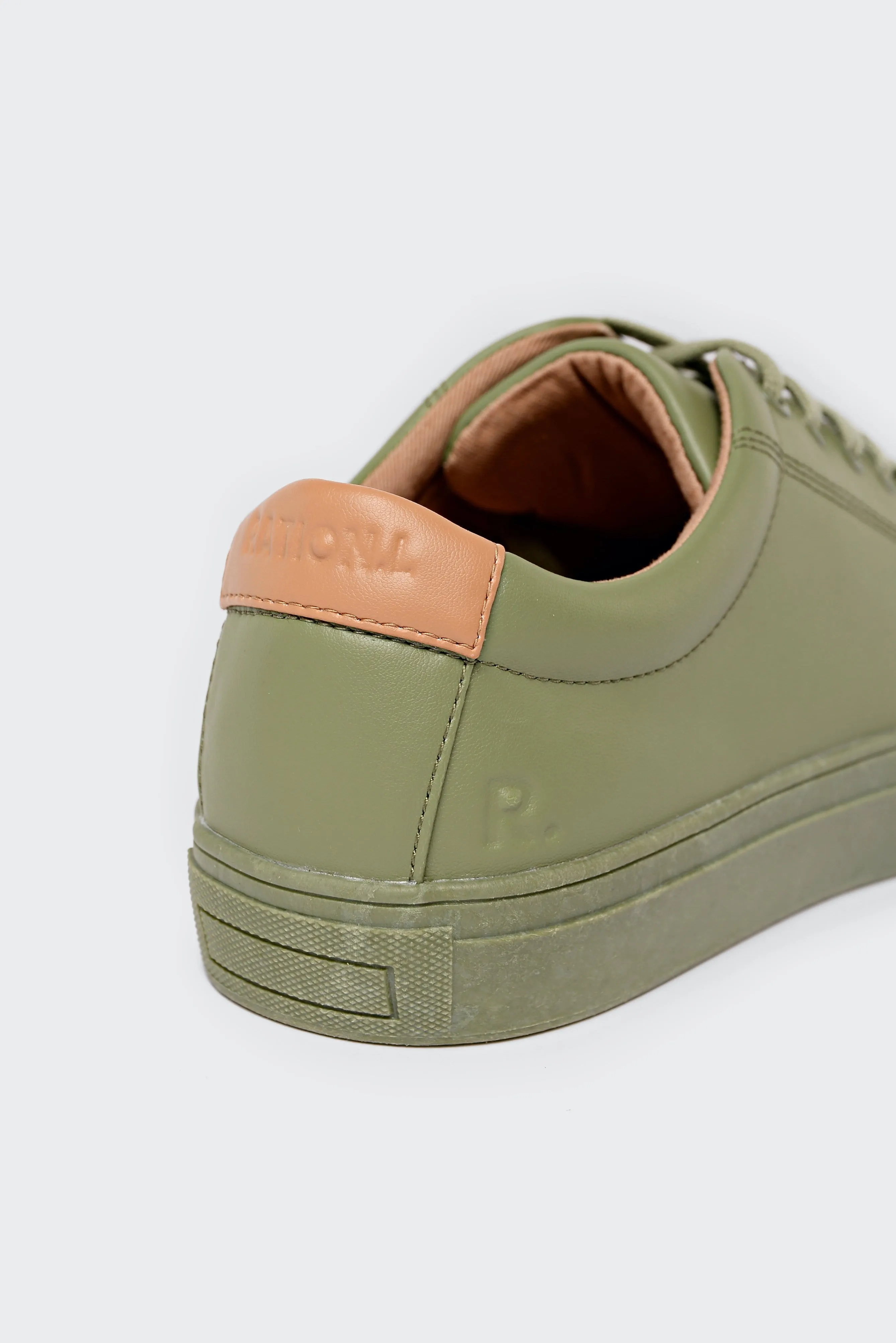 R-Kind Unisex Vegan Leather Sneakers | Titan Khaki