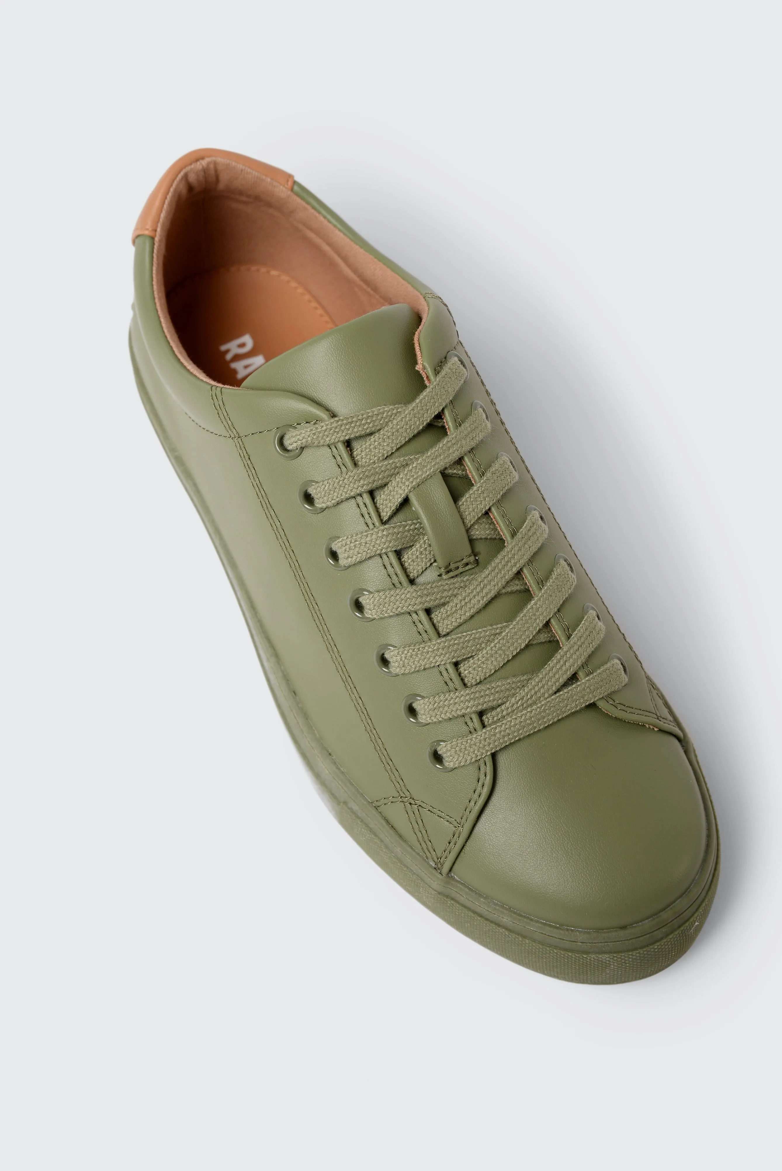 R-Kind Unisex Vegan Leather Sneakers | Titan Khaki