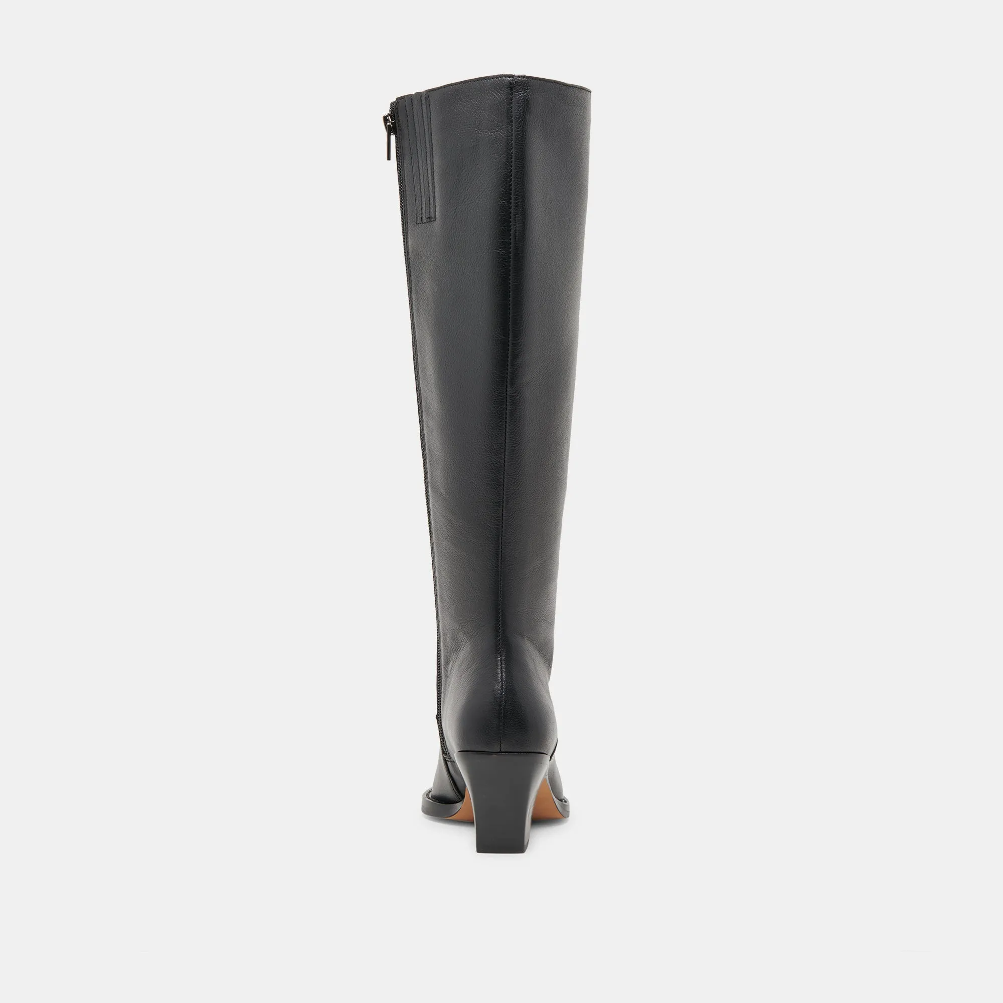 RAJ EXTRA WIDE CALF BOOTS BLACK LEATHER