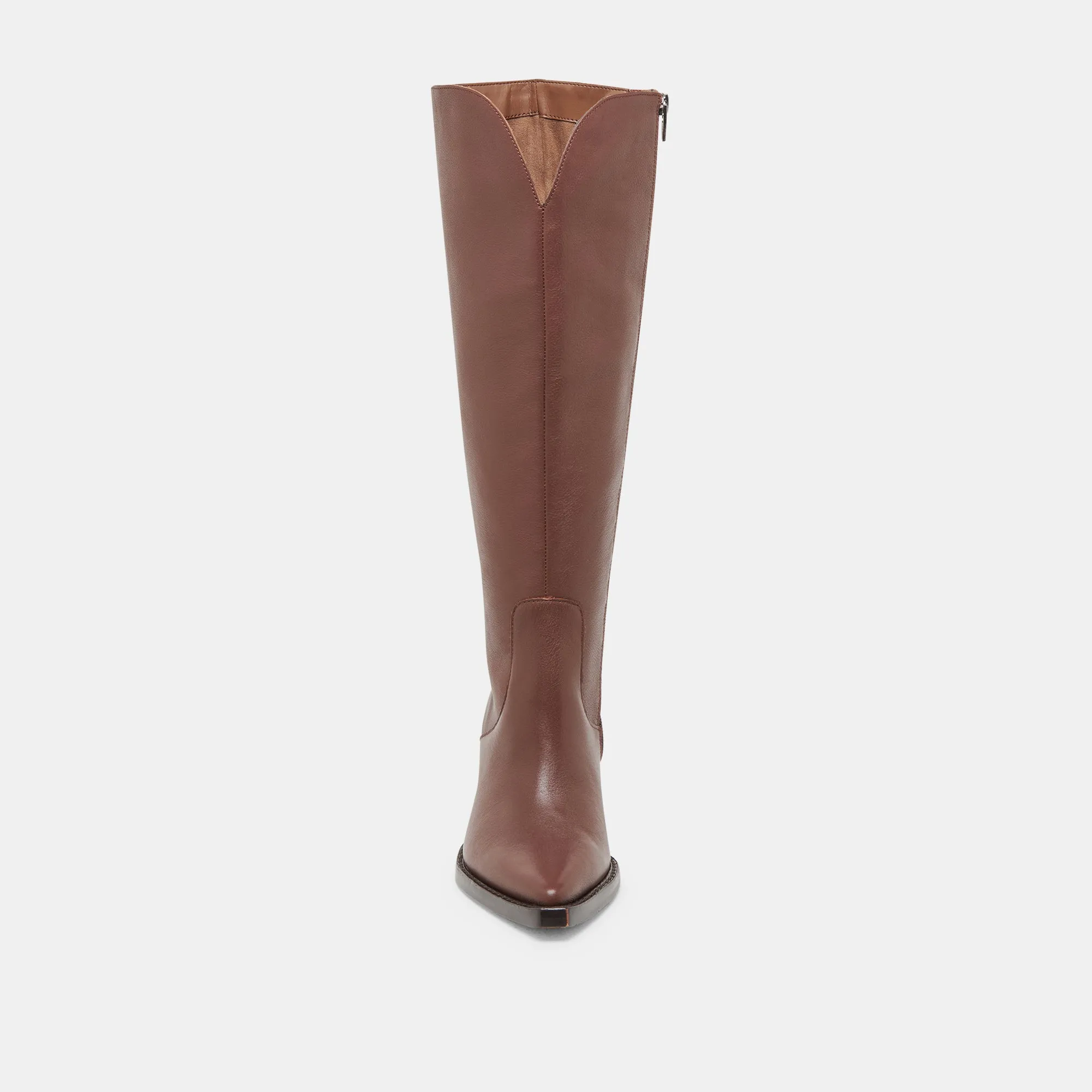 RAJ EXTRA WIDE CALF BOOTS CHOCOLATE LEATHER