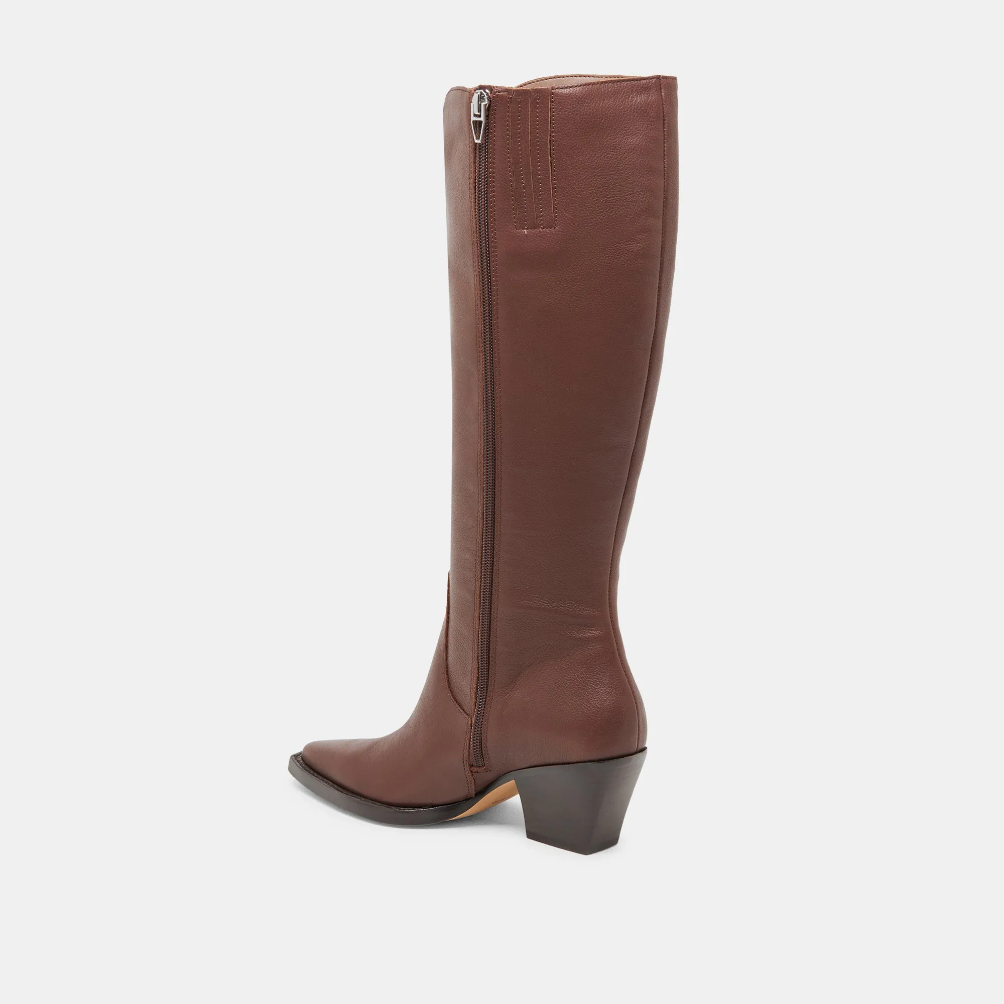 RAJ EXTRA WIDE CALF BOOTS CHOCOLATE LEATHER