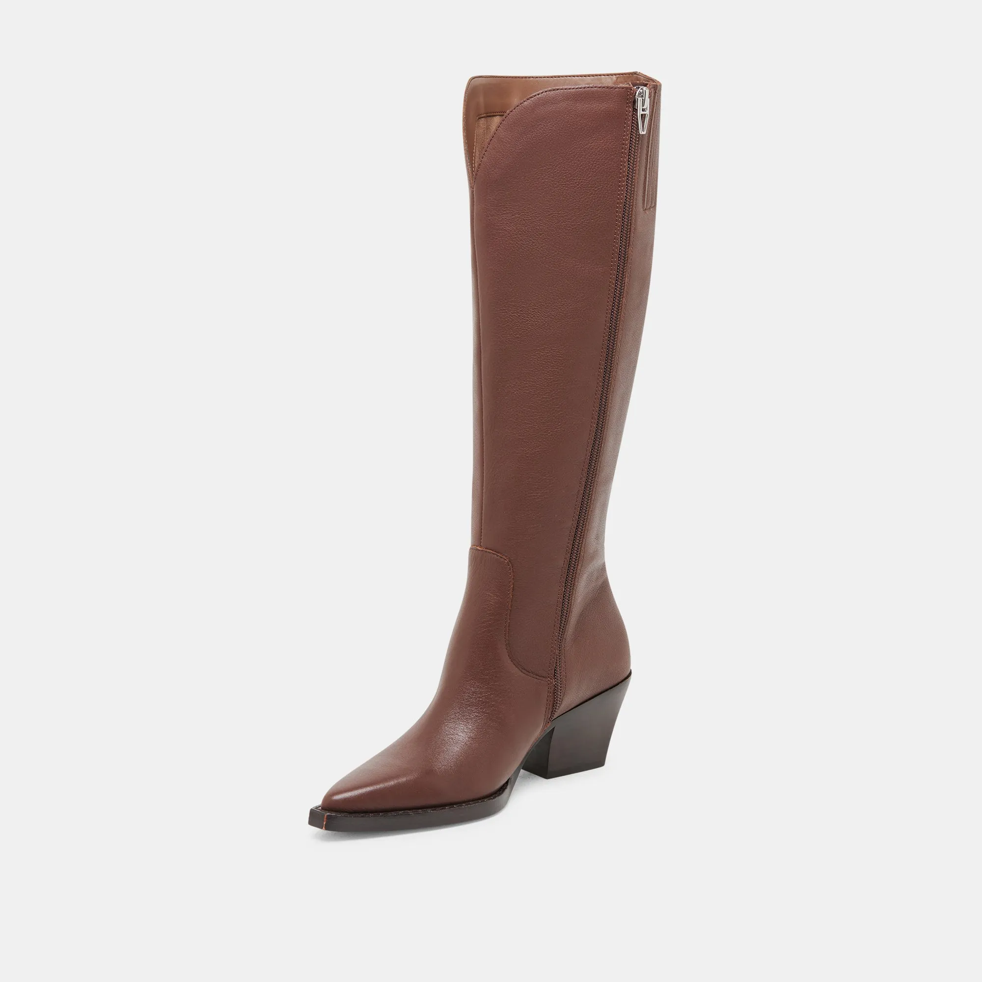 RAJ EXTRA WIDE CALF BOOTS CHOCOLATE LEATHER