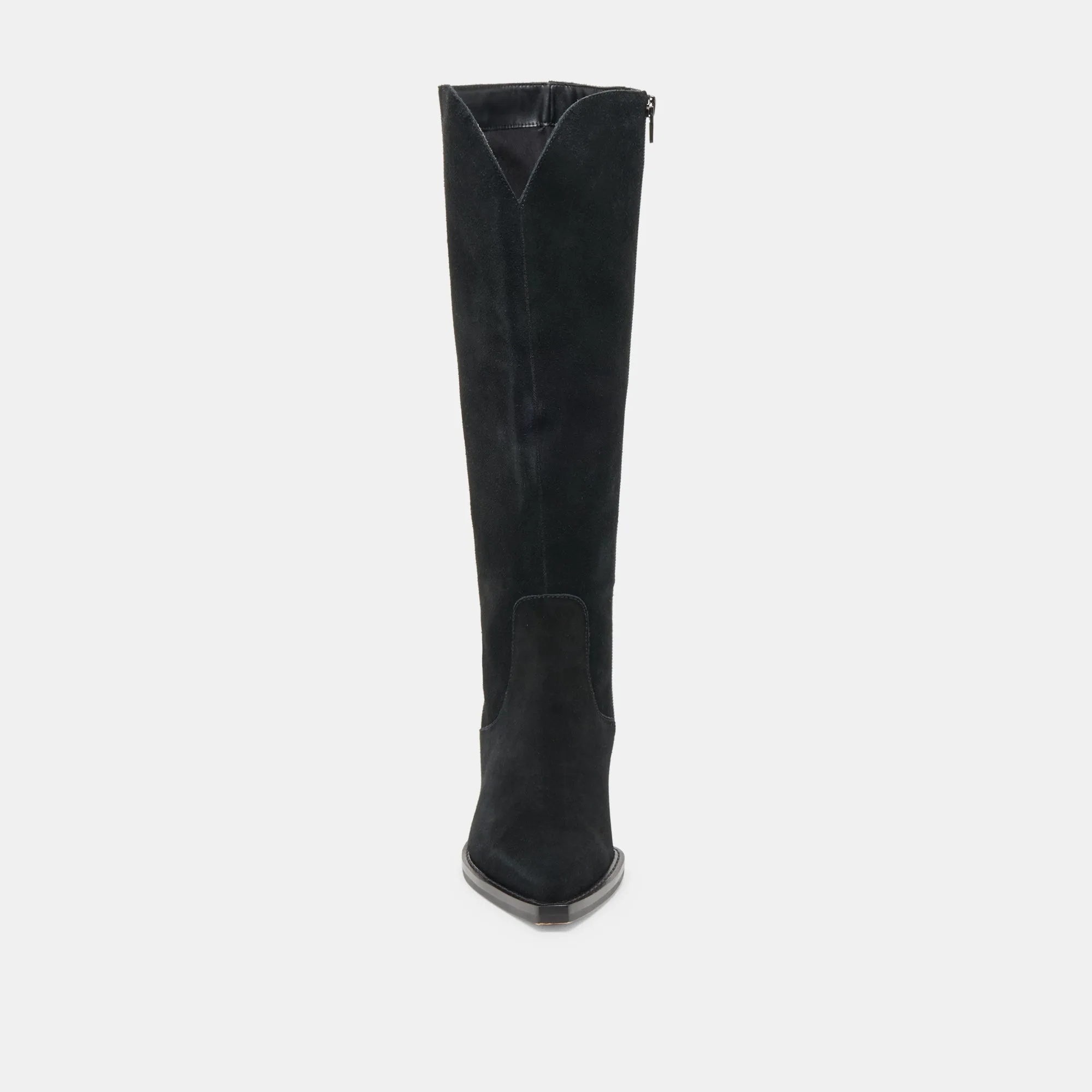 RAJ EXTRA WIDE CALF BOOTS ONYX SUEDE