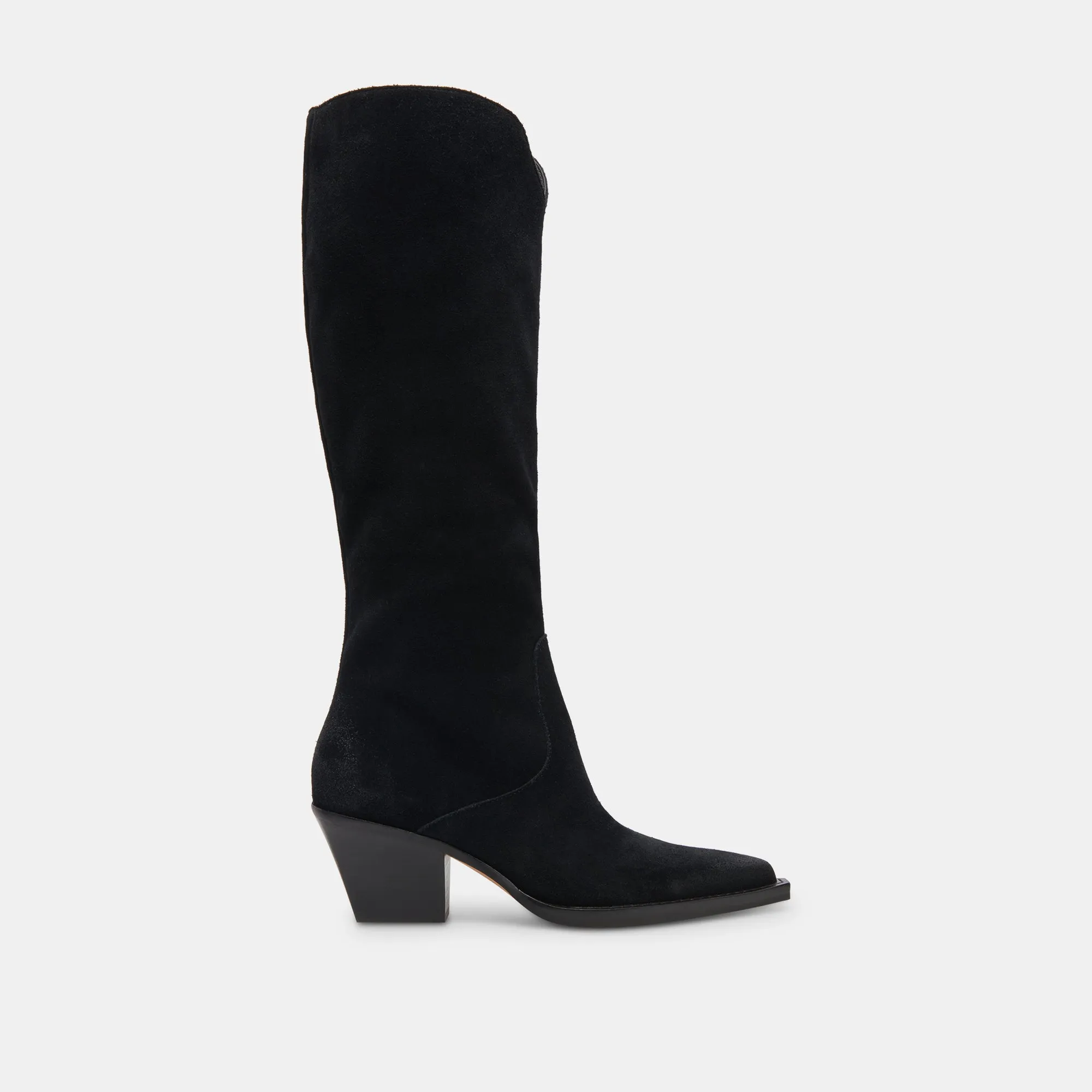 RAJ EXTRA WIDE CALF BOOTS ONYX SUEDE