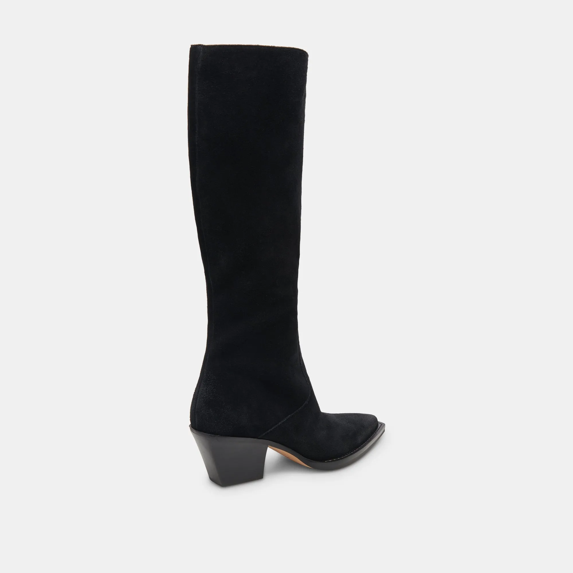 RAJ EXTRA WIDE CALF BOOTS ONYX SUEDE