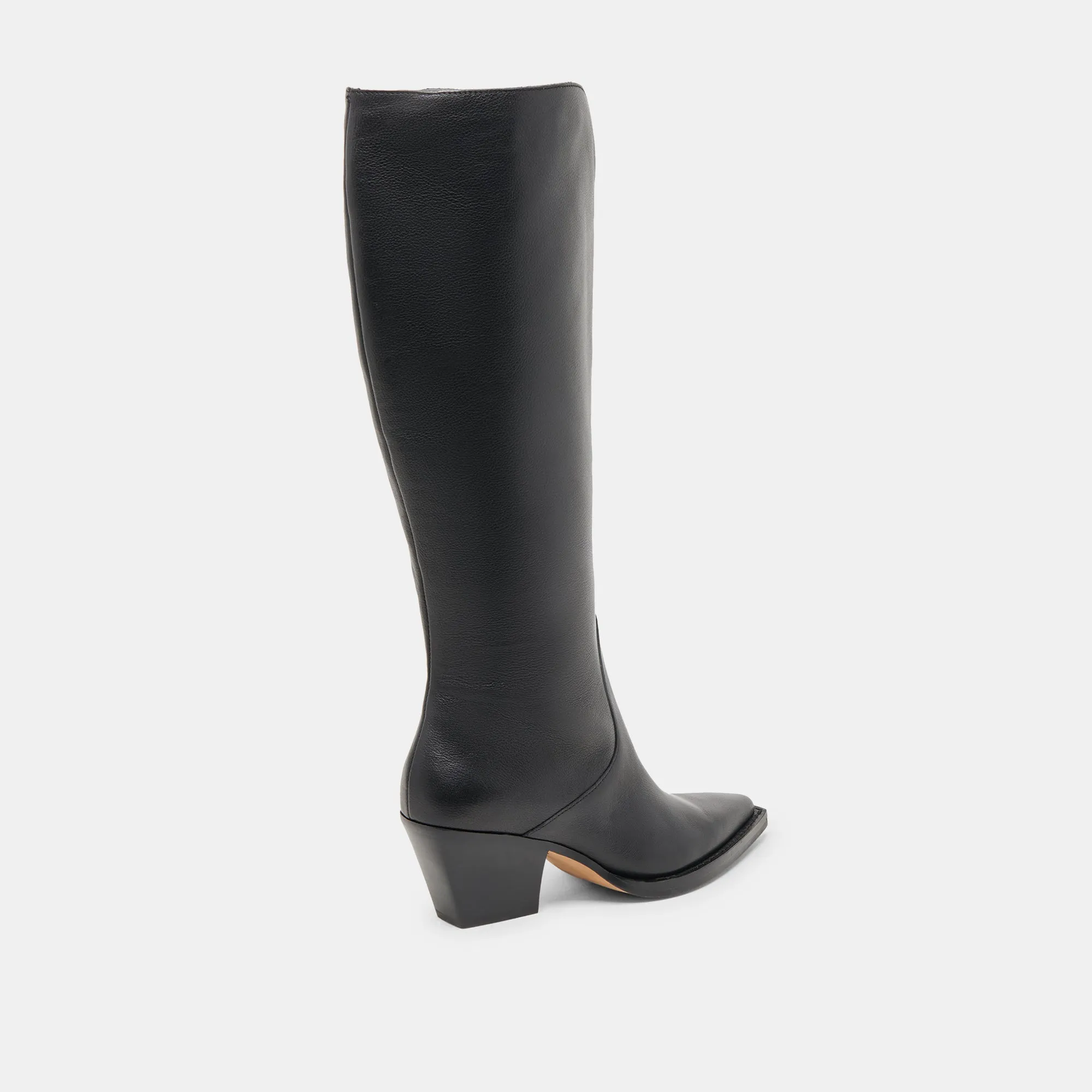 RAJ WIDE CALF BOOTS BLACK LEATHER