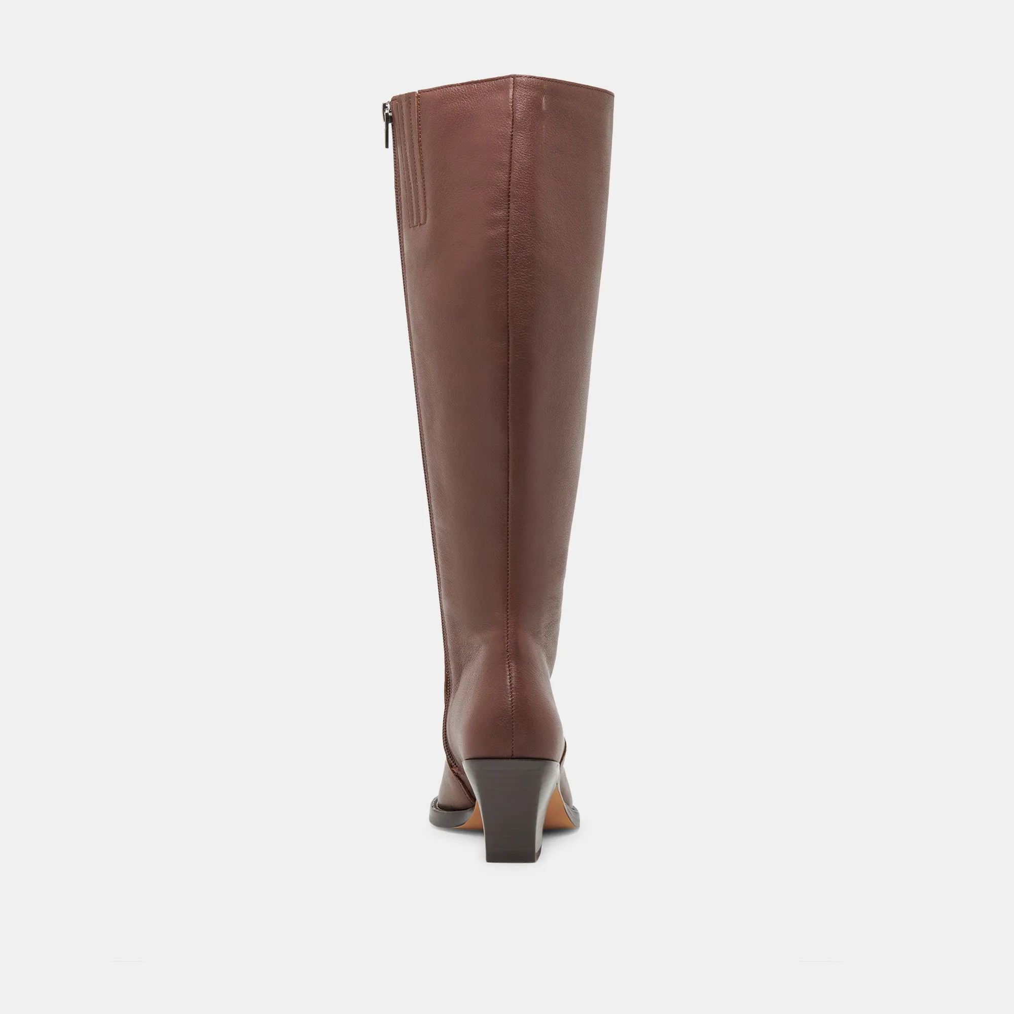 RAJ WIDE CALF BOOTS CHOCOLATE LEATHER