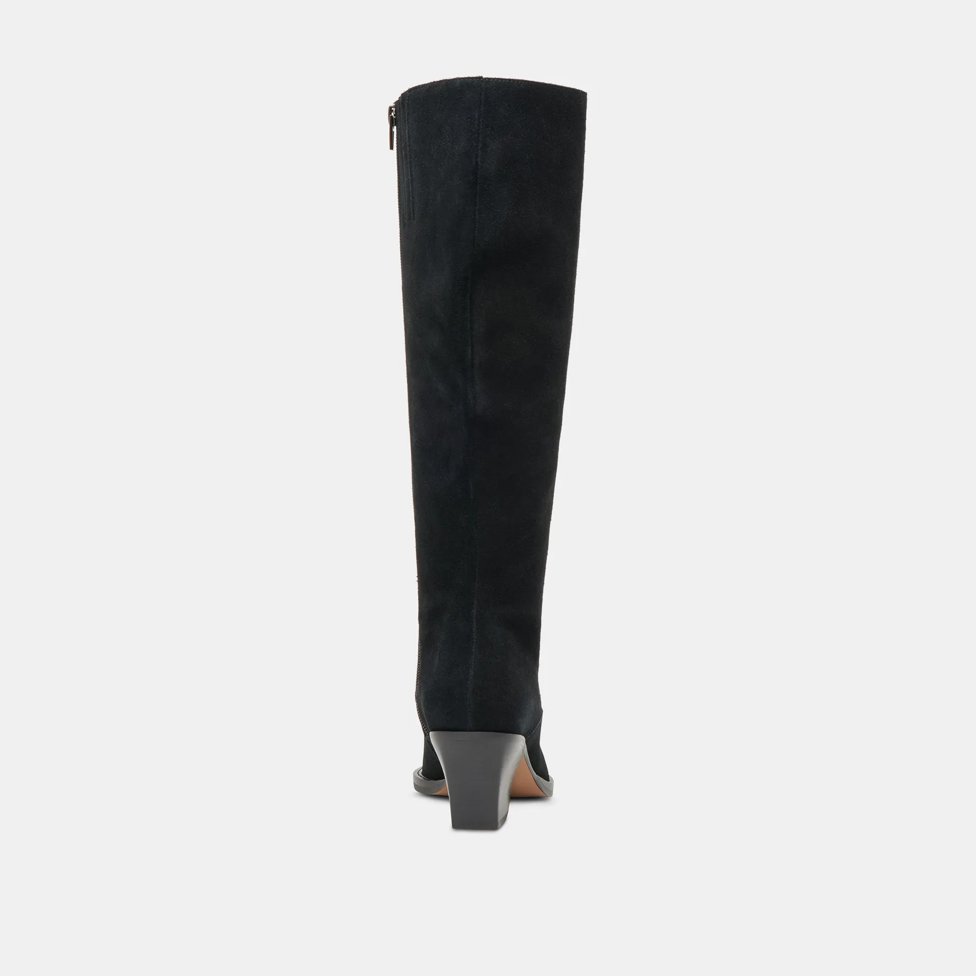 RAJ WIDE CALF BOOTS ONYX SUEDE