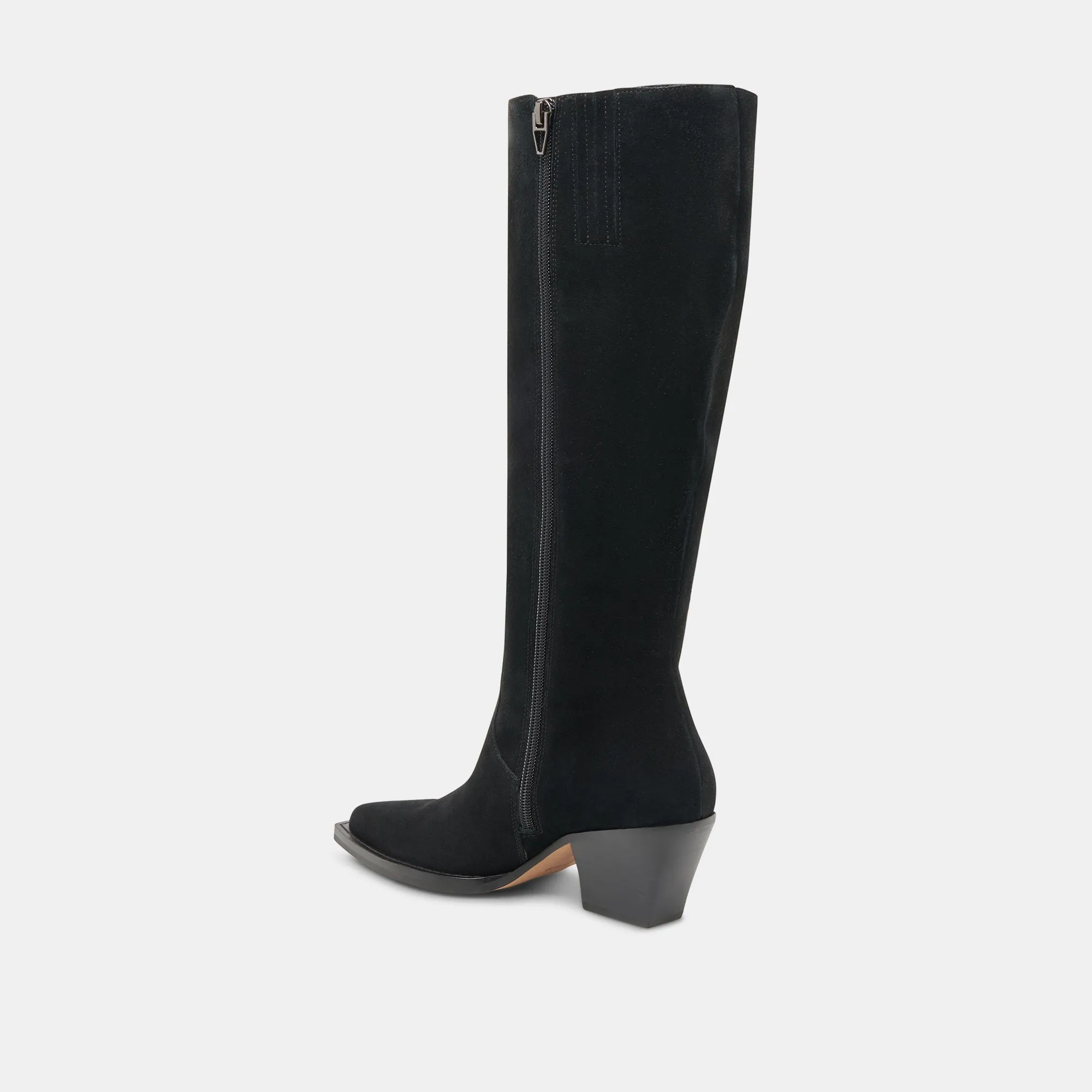 RAJ WIDE CALF BOOTS ONYX SUEDE