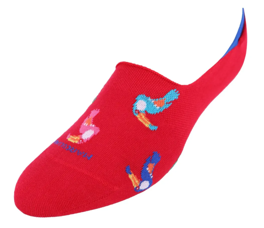 Red Toucan Invisible Touch No-Show Socks - Marcoliani