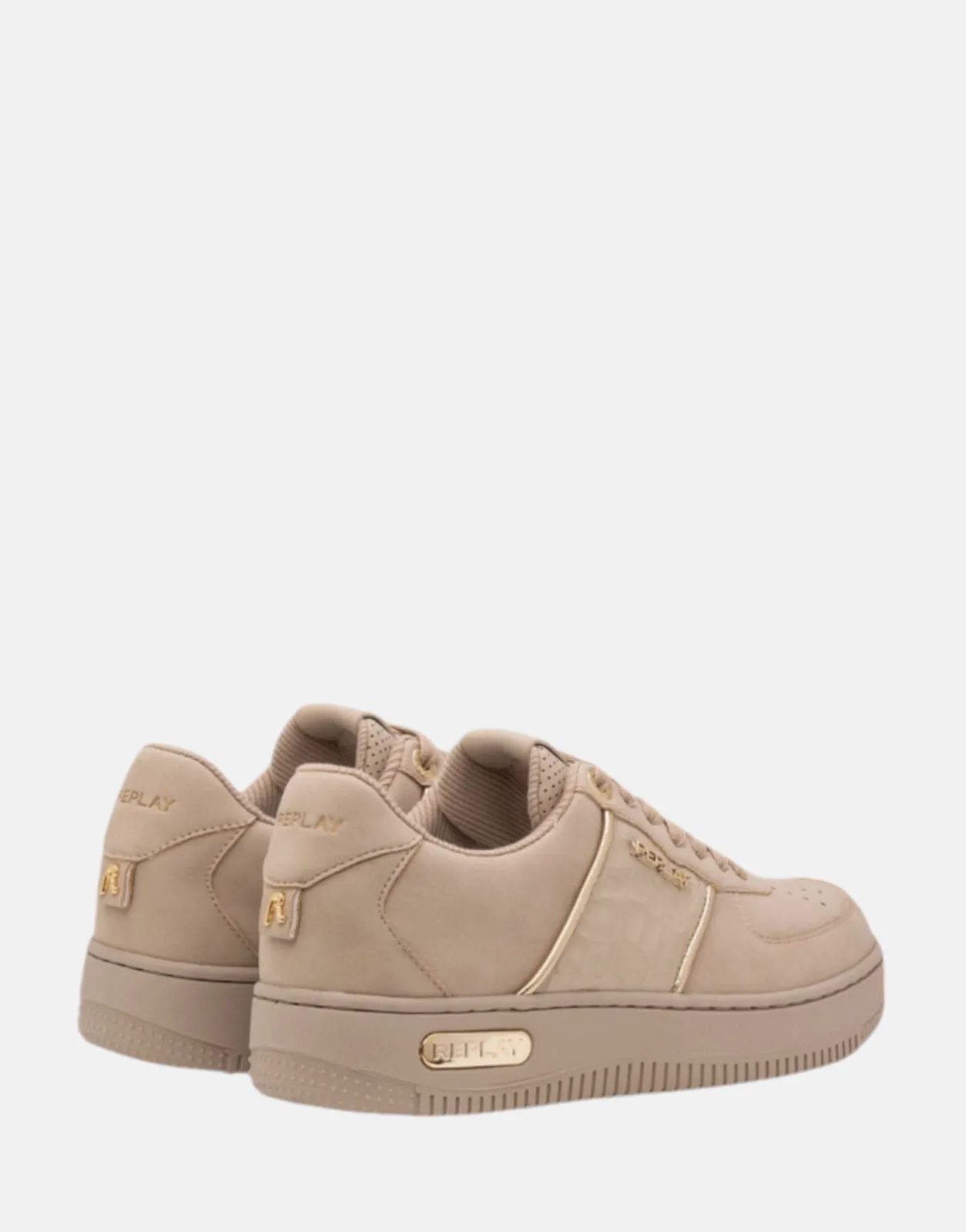 Replay Epic Shiny Beige Sneakers