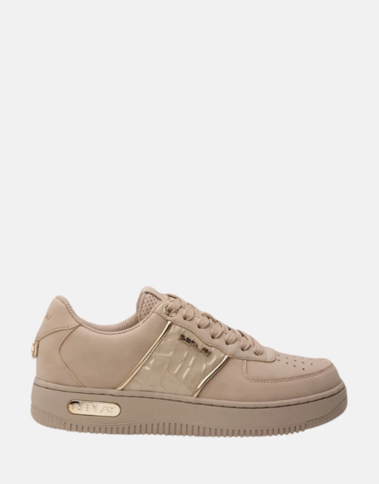 Replay Epic Shiny Beige Sneakers