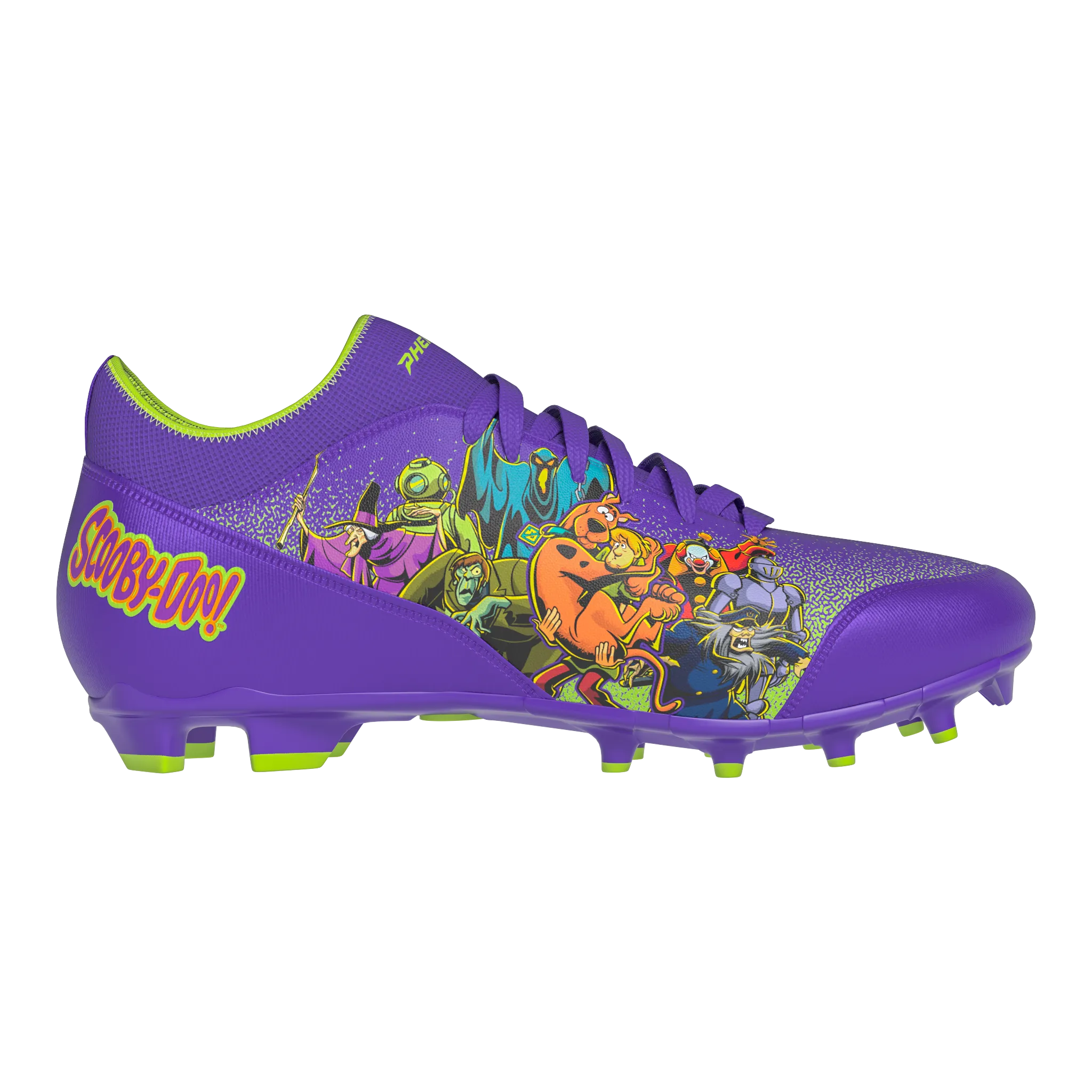 Scooby-Doo 'Unmasked' Purple Football Cleats - Velocity 3.0 by Phenom Elite