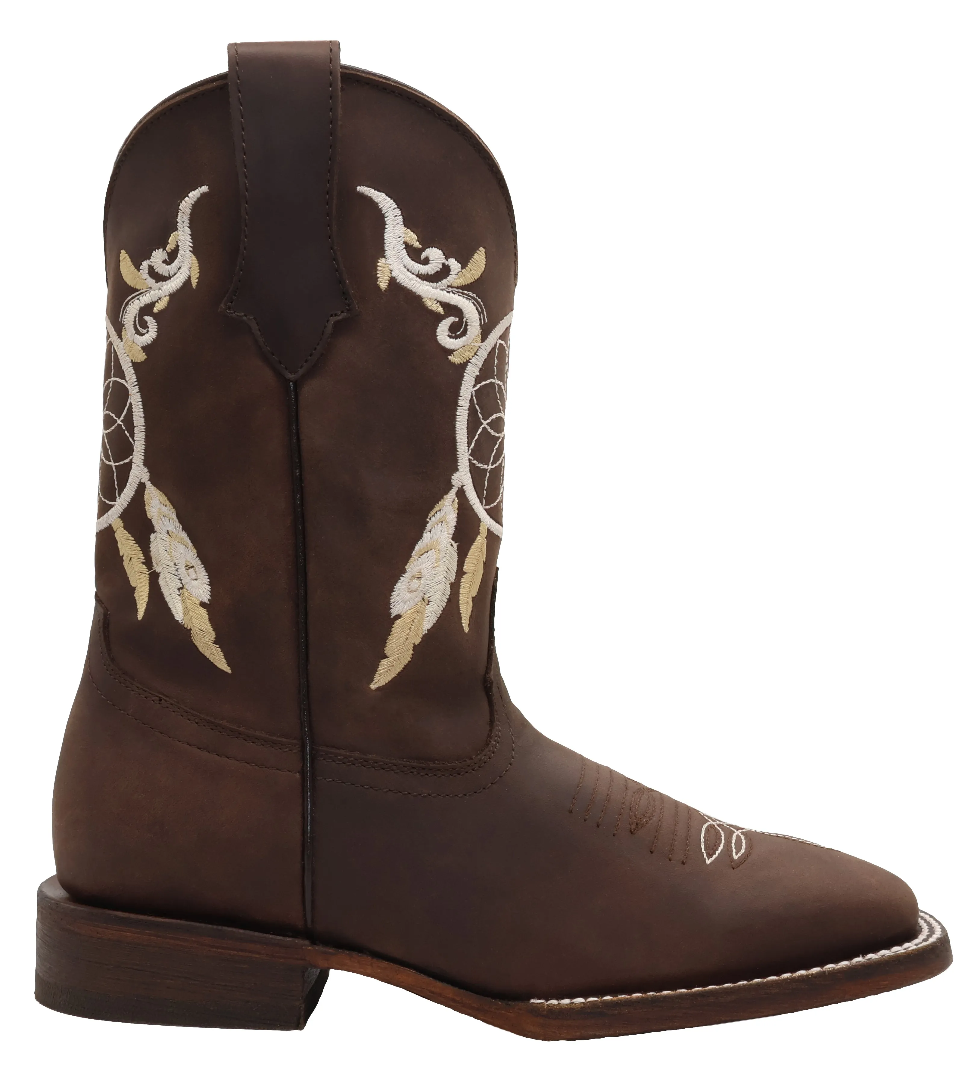 Silverton Dreamcatcher All Leather Wide Square Toe Boots (Choco)