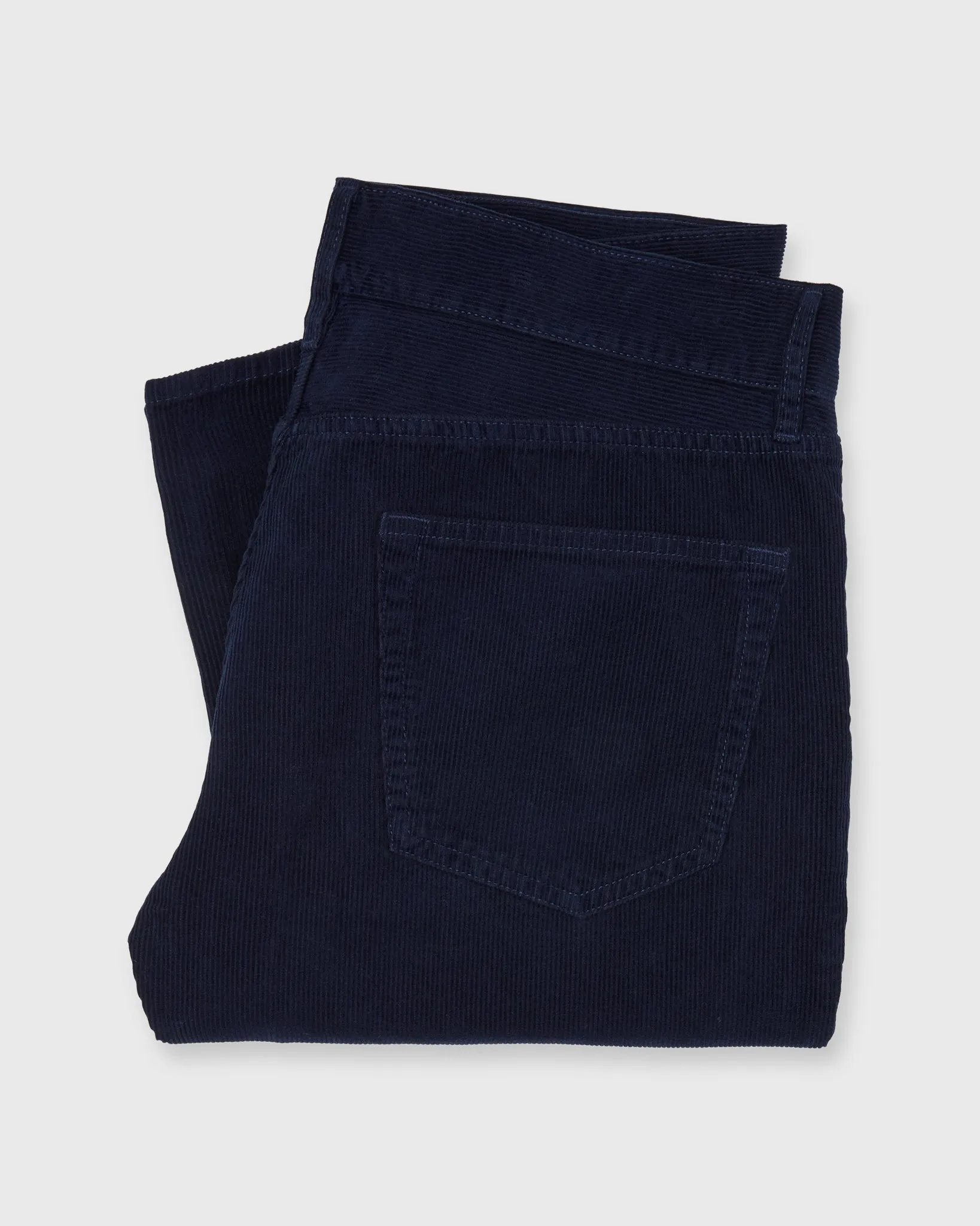 Slim Straight 5-Pocket Pant in Navy Corduroy