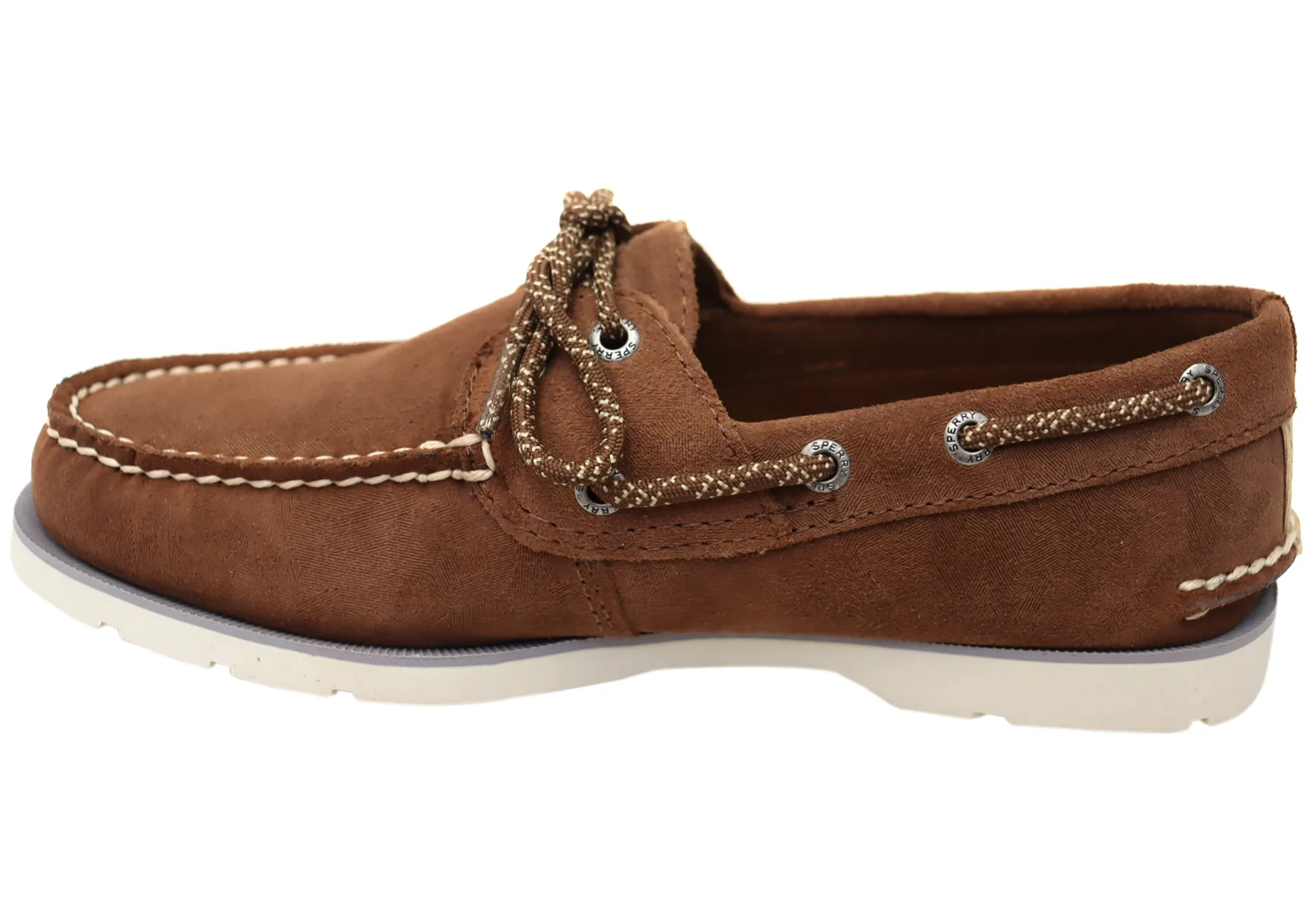 Sperry Mens Leather Leeward 2 Eye Comfortable Wide Fit Boat Shoes