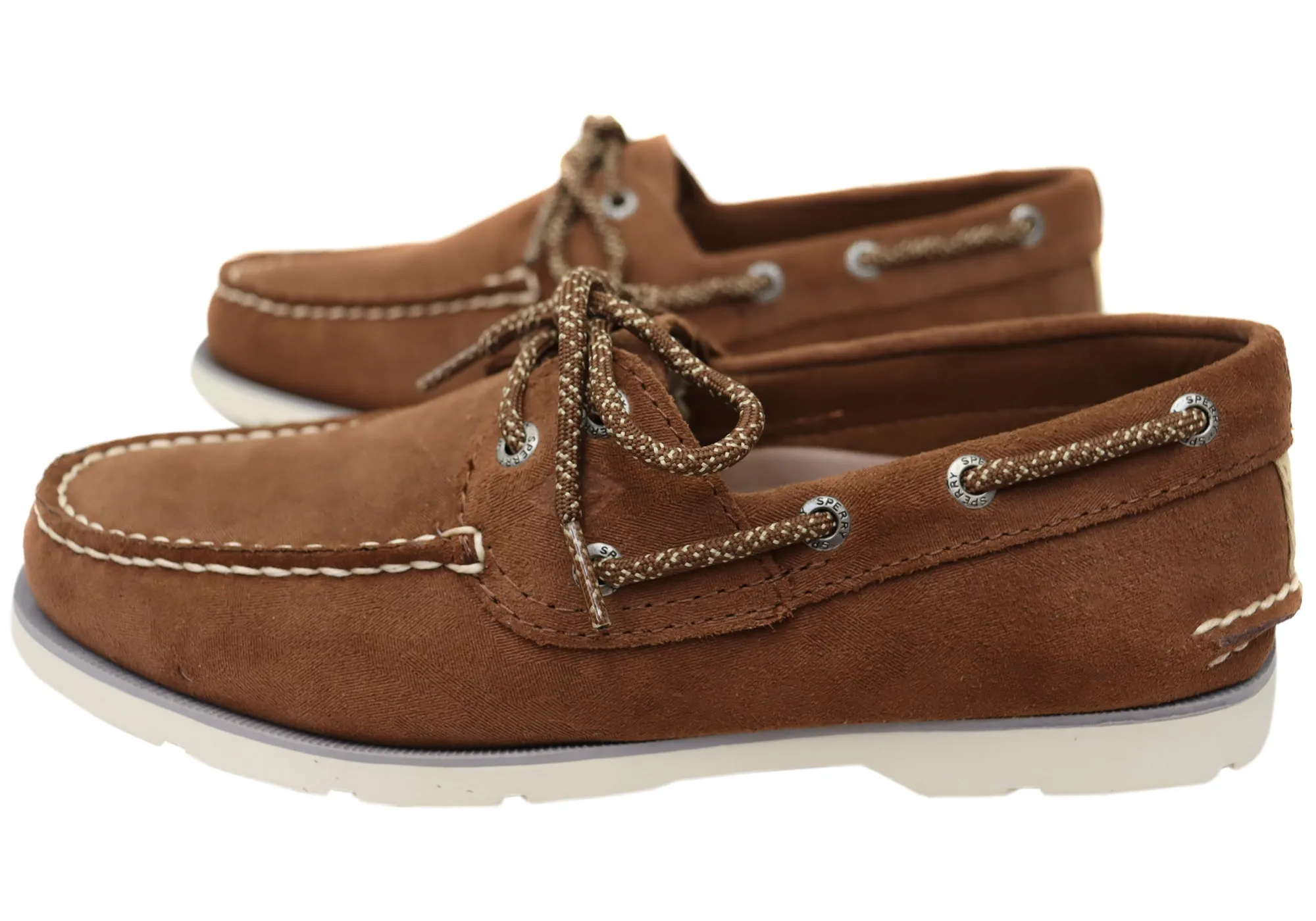 Sperry Mens Leather Leeward 2 Eye Comfortable Wide Fit Boat Shoes