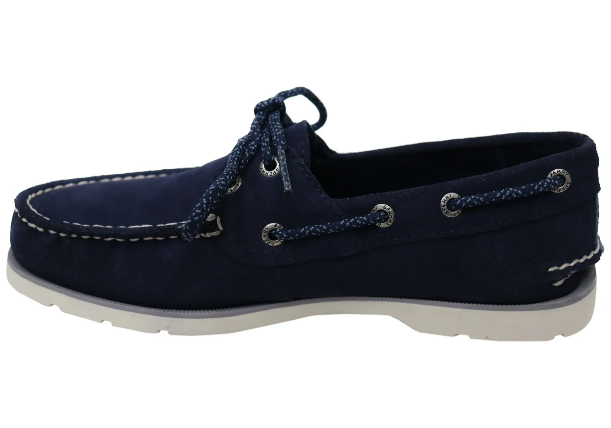 Sperry Mens Leather Leeward 2 Eye Comfortable Wide Fit Boat Shoes