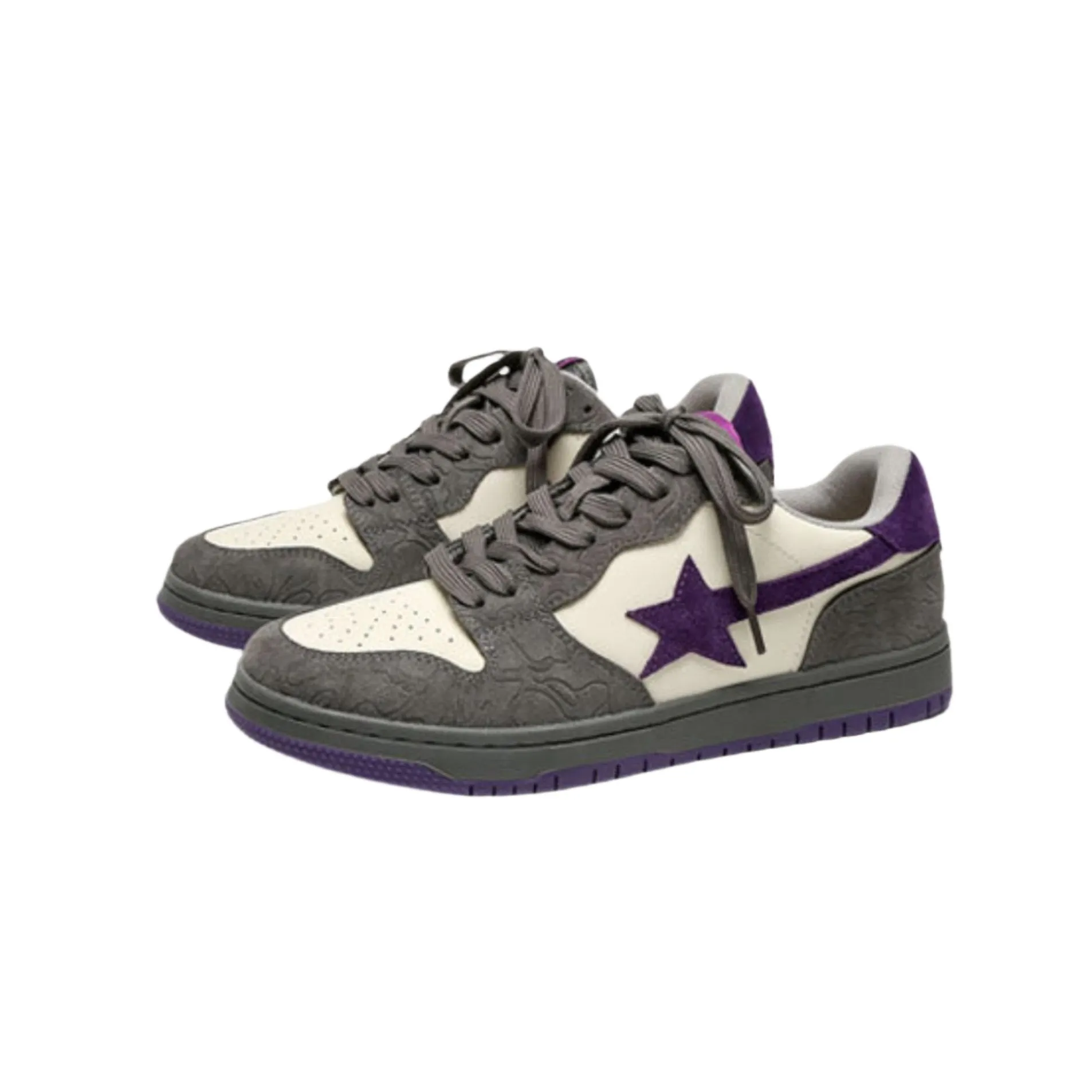 Star Contrast Color Trendy High Street Casual Sports Shoes