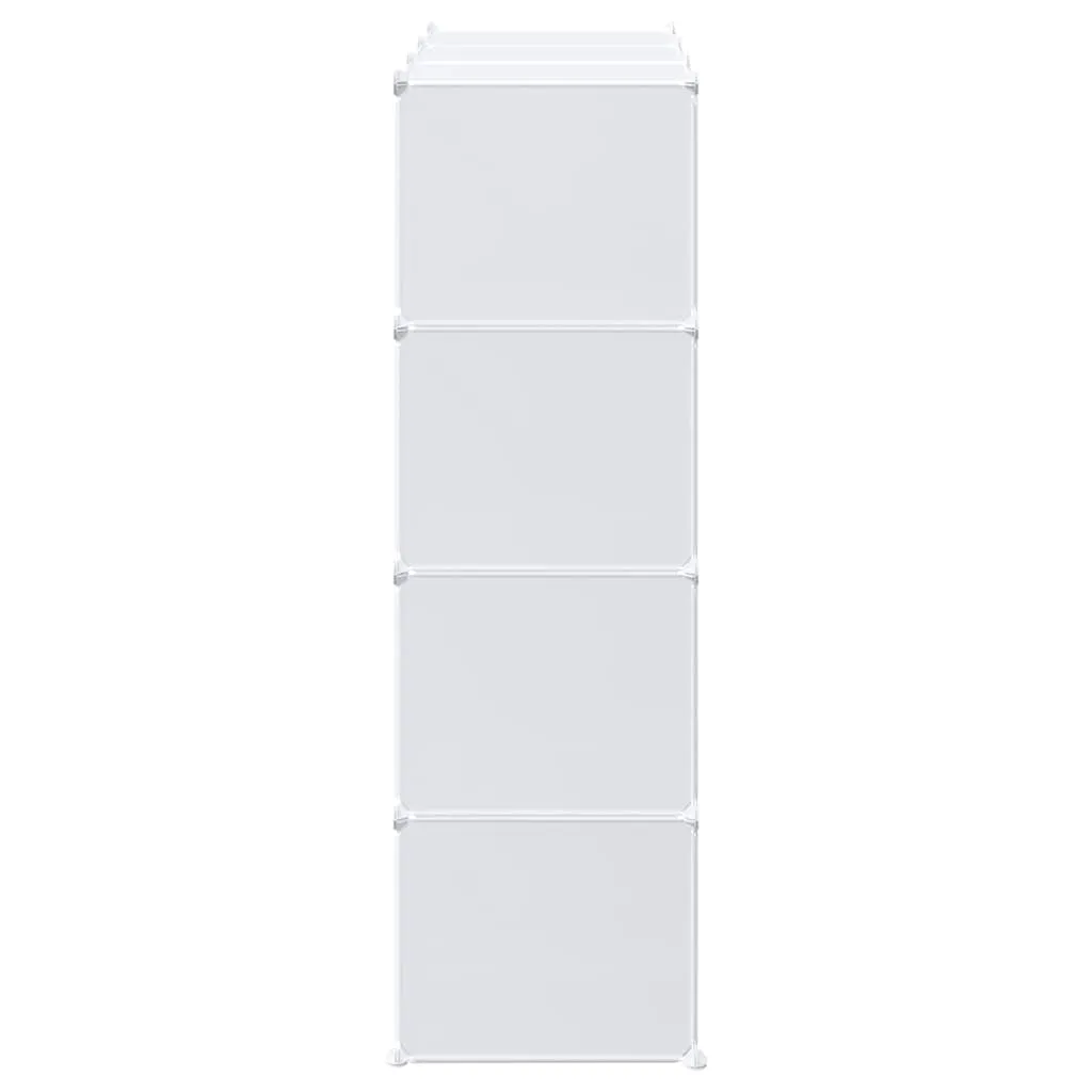 Storage Cube Organiser with 12 Cubes and Hanging Rods PP