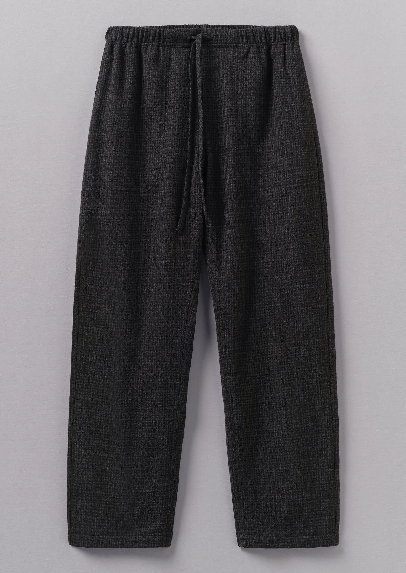 Suki Wool Cotton Seersucker Check Pants | Carbon