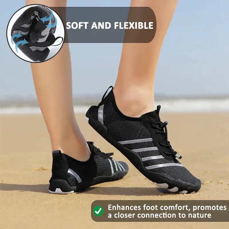 Summer Breathable Water Shoes Aqua Shoes Lightweight Sporty Barefoot Shoes Non-Slip Outdoor Walking Minimalist (Unisex)