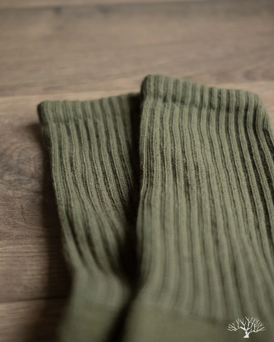 The Solids Crew Sock - Olive