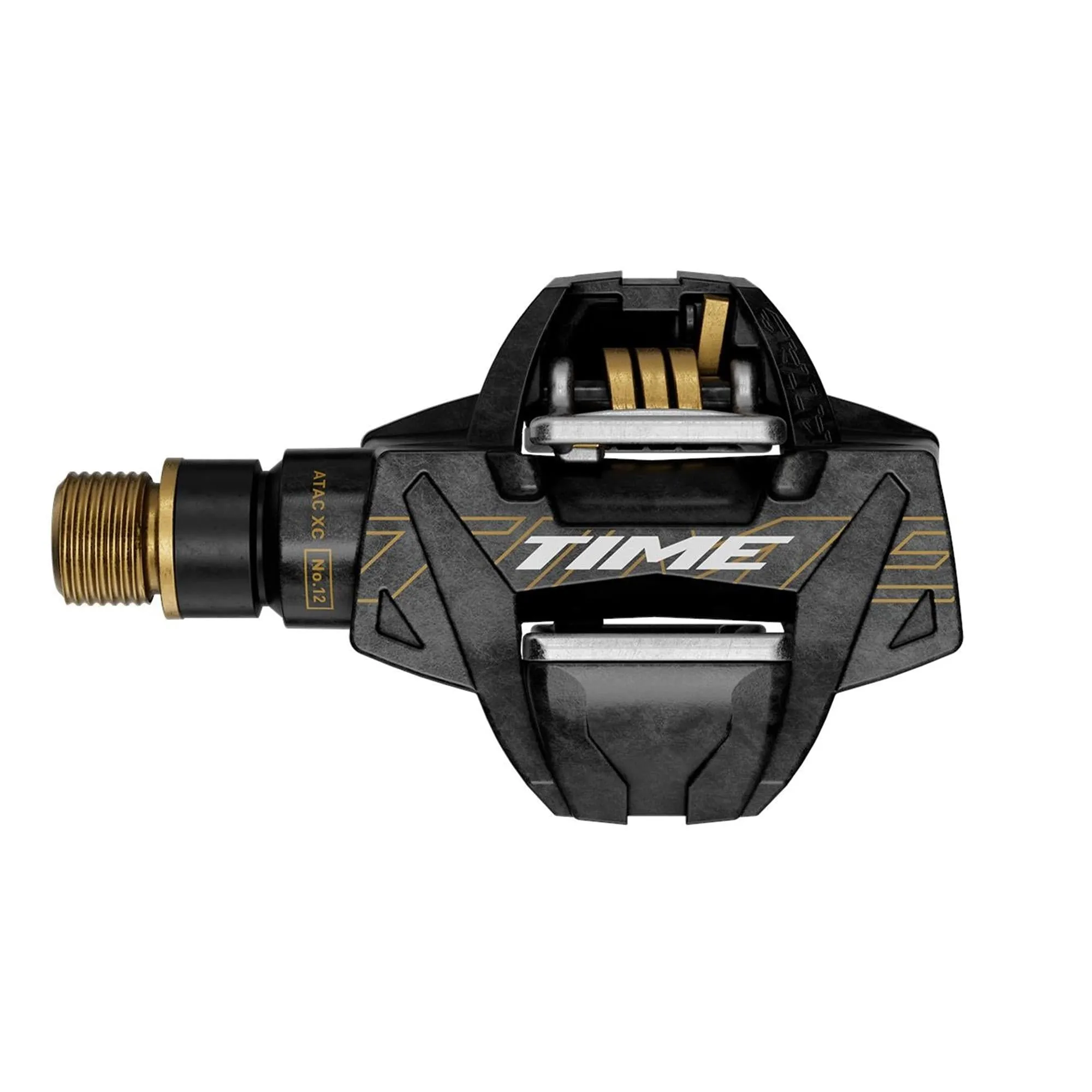 Time Pedal - Xc 12 Mtb Pedals, Carbon Body And Titanium Spindle Including Atac Standard Cleats: Carbon Gold