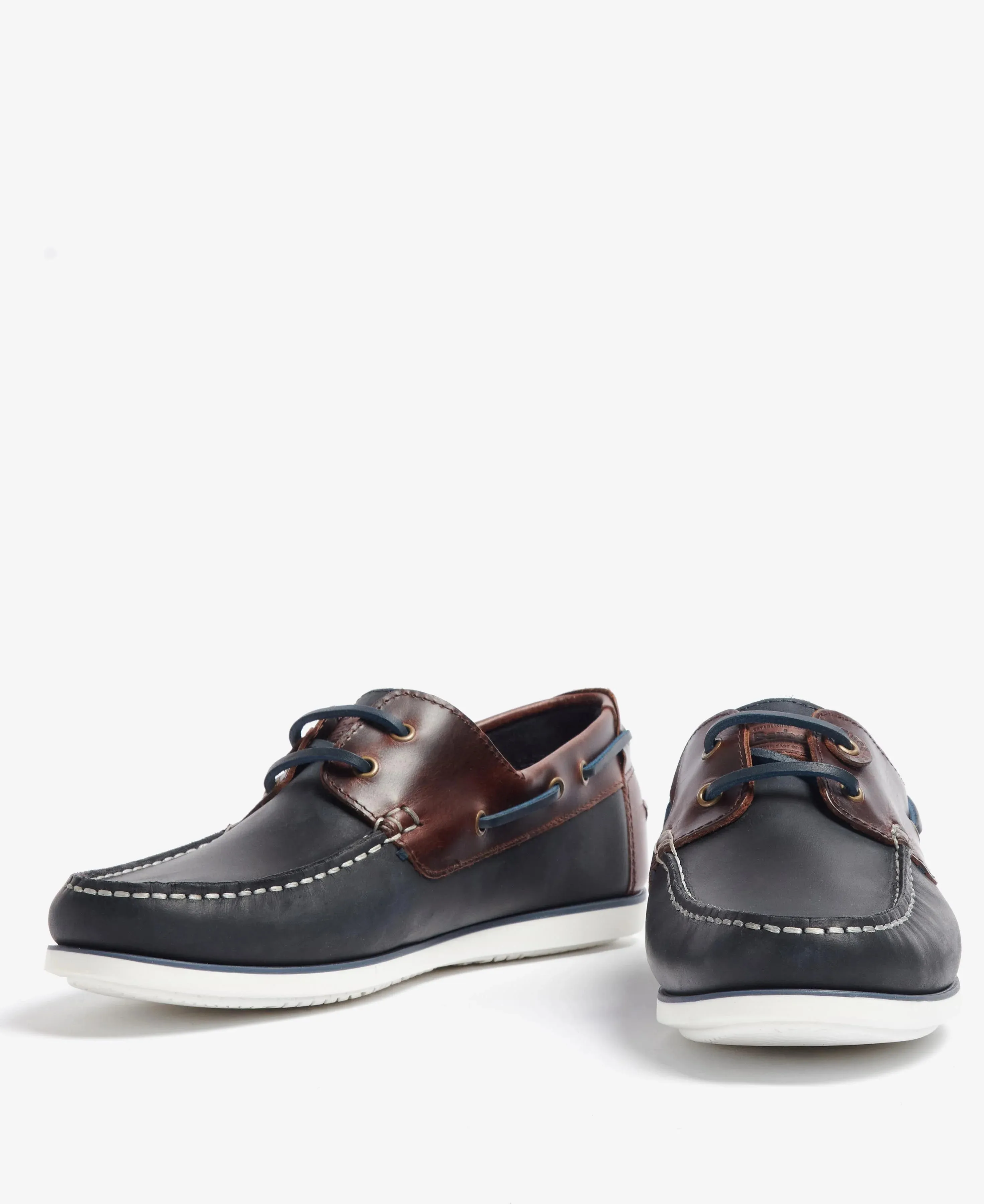 Wake Boat Shoes - Navy/Brown