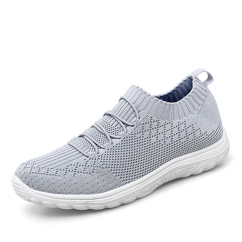 Walking Shoes,Mesh Platform Sneakers Women Slip on Soft Ladies Casual Running Shoes Woman Knit Sock Shoes