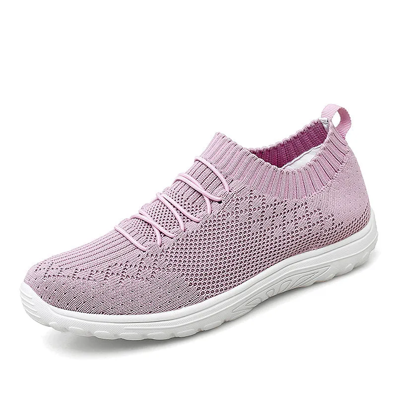 Walking Shoes,Mesh Platform Sneakers Women Slip on Soft Ladies Casual Running Shoes Woman Knit Sock Shoes