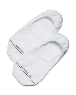 White Invisible Touch No-Show Socks - Marcoliani