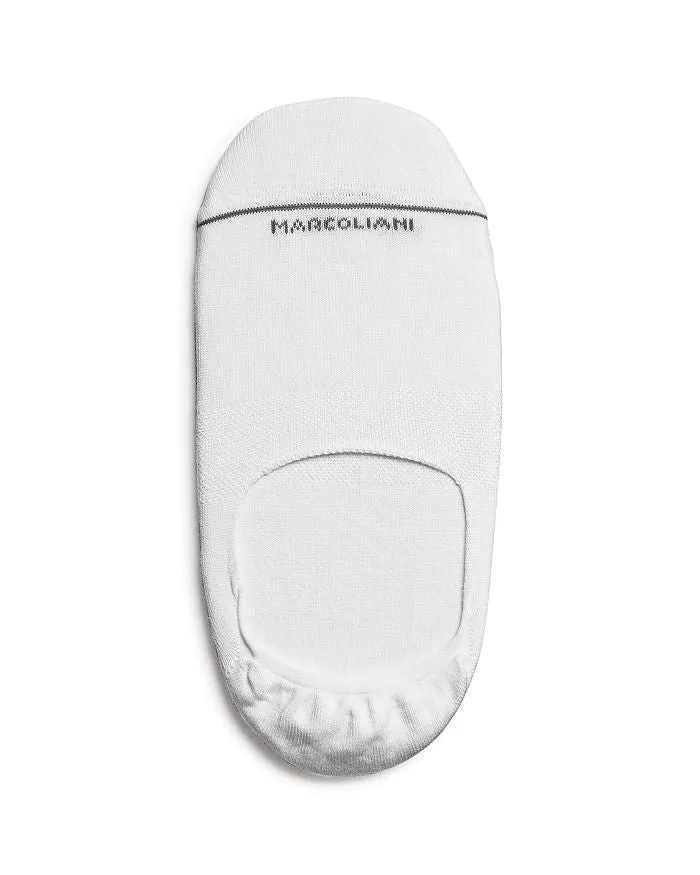 White Invisible Touch No-Show Socks - Marcoliani