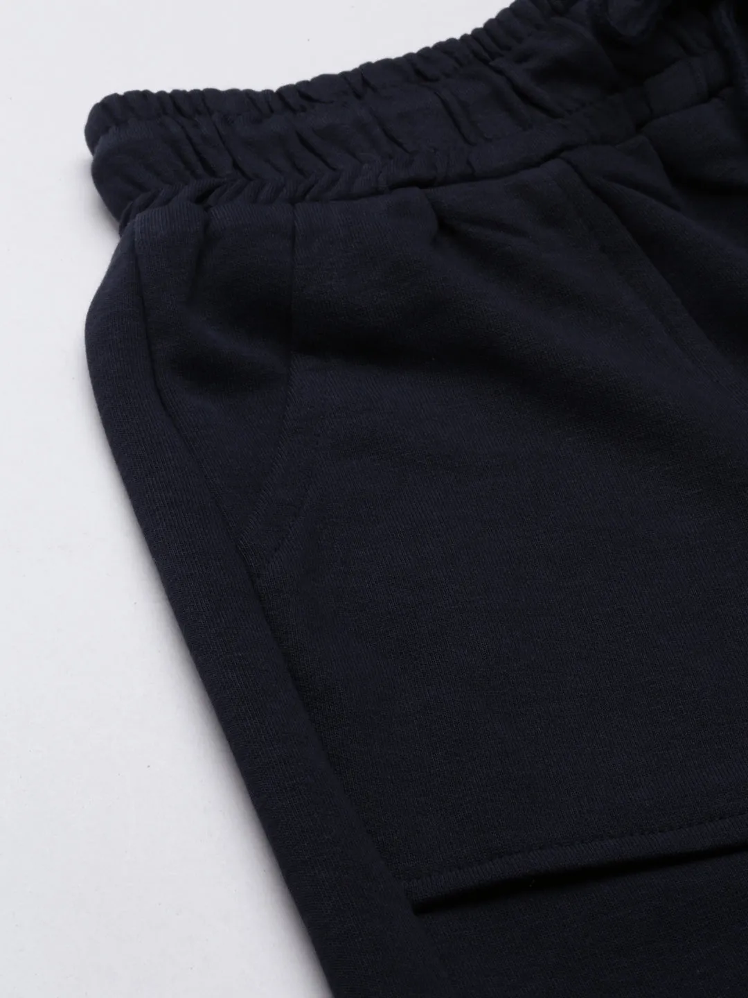 Women Navy Blue Solid Track Pant