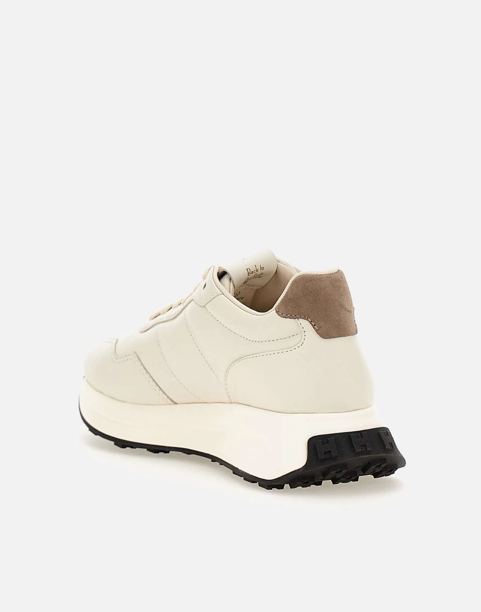 Women's Cream Leather Sneakers