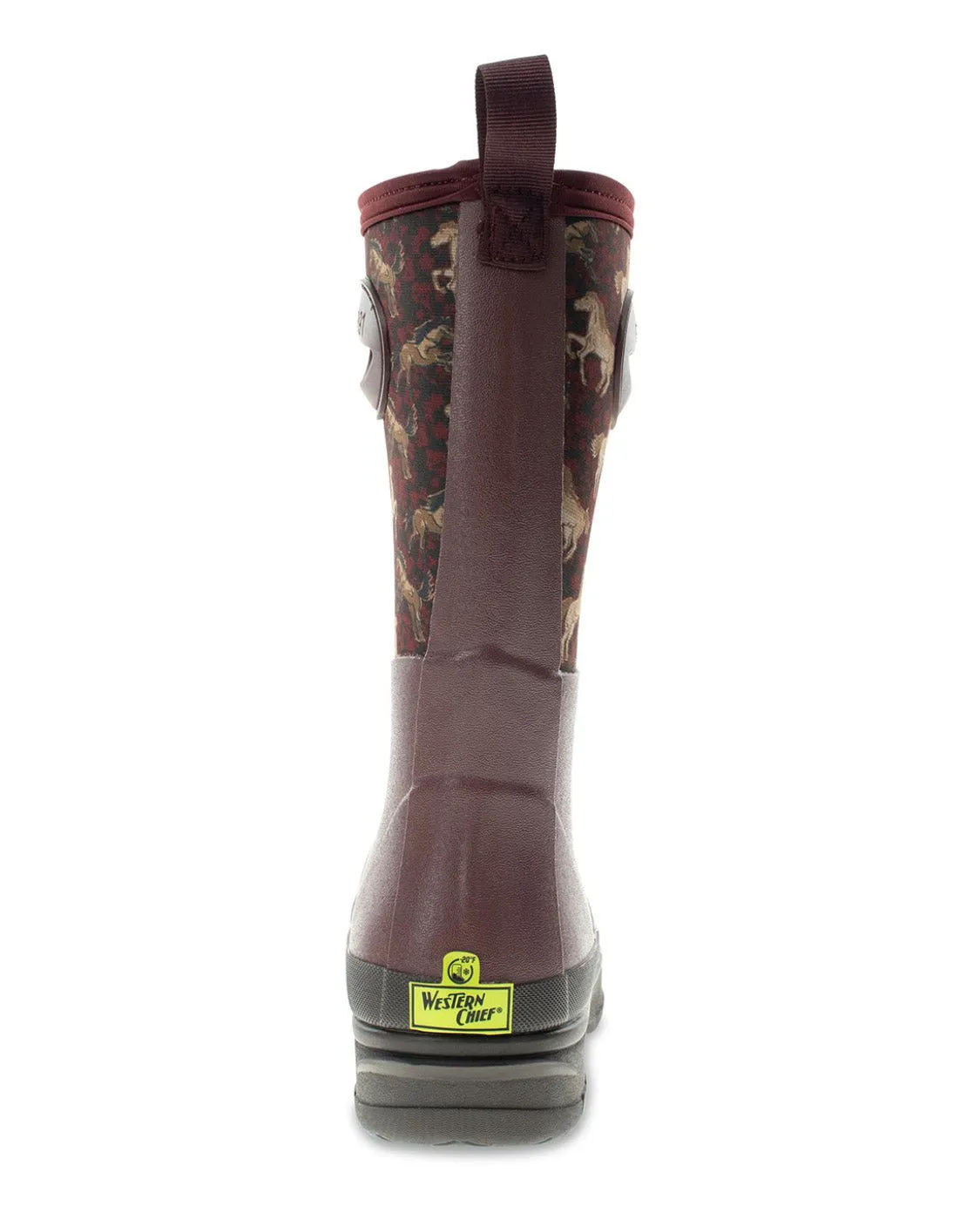 Women's Heritage Horses Neoprene Mid Cold Weather Boot - Burgundy