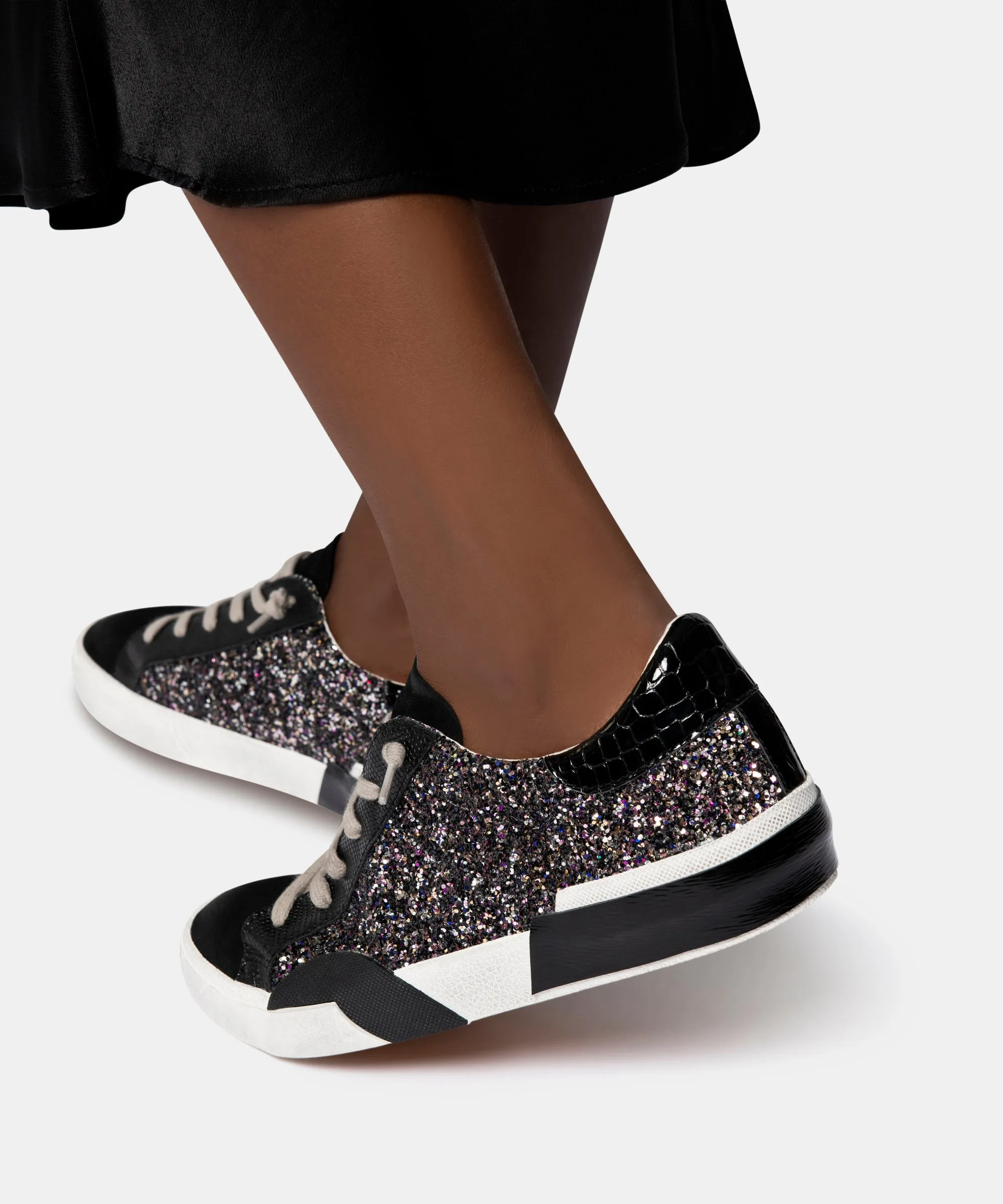 ZINA SNEAKERS BLACK METALLIC GLITTER