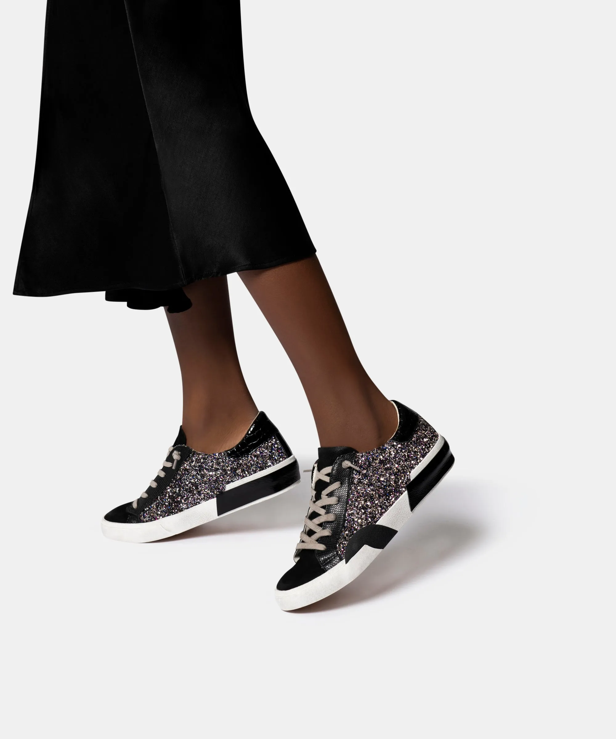 ZINA SNEAKERS BLACK METALLIC GLITTER