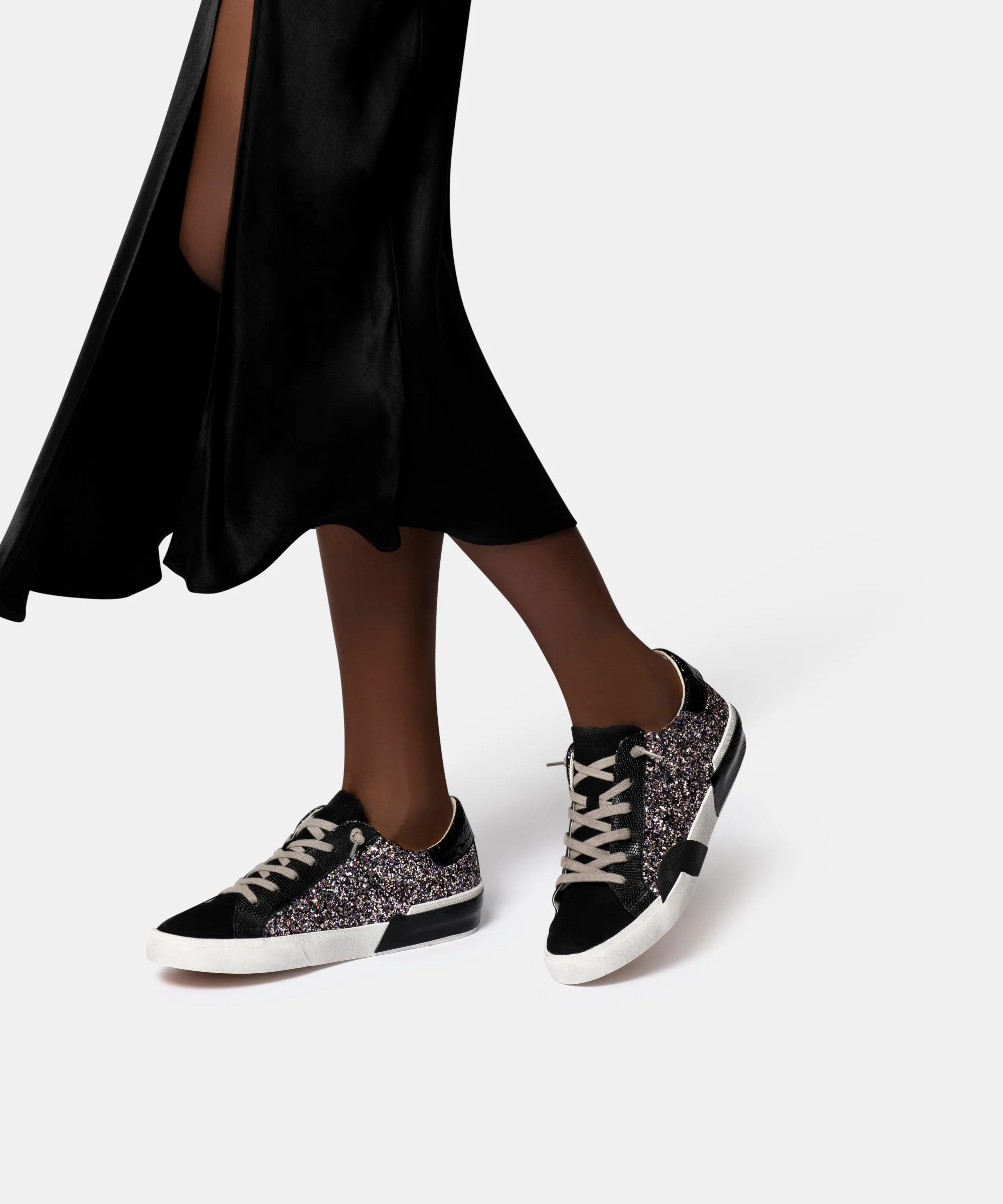 ZINA SNEAKERS BLACK METALLIC GLITTER